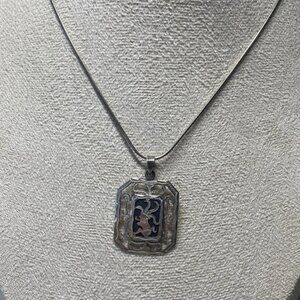 Guatemala 900 Silver Pendant w/ Italian 925 Chain